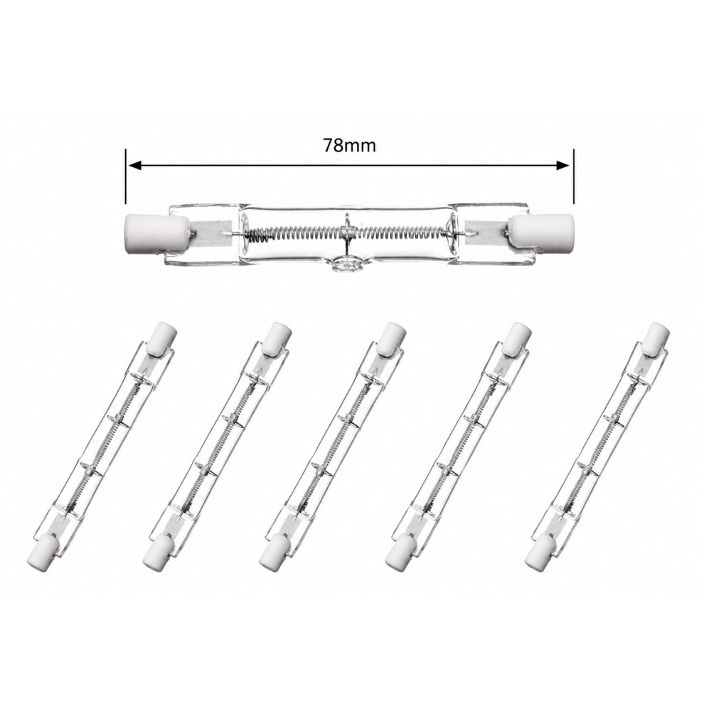 R7s Halogen Bulb 78Mm 150W 230V, 5 Pack 5060305589865