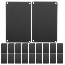 20Pièces Plaques Nom Aluminium Noires Avec Surface Gravable Durable