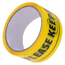 1Pc 2 Meters Safety Distance Warning Tape Yellow PVC Floor Adhesive