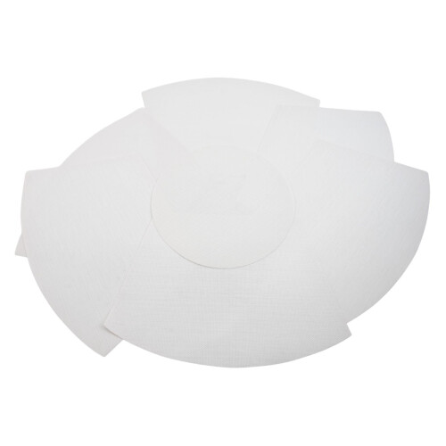 PVC Wedge Placemats Non-Slip 7 pcs White 2
