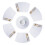 PVC Wedge Placemats Non-Slip 7 pcs White 4