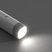 Lampe de bureau LED 2 en 1 avec batterie de secours, support pour téléphone, rétractable et économe en énergie