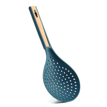Kitchen Ladle Strainer, Large Slotted Spoon with High Heat Resistant BPA Free, Non Stick Cooking Skimmers For Draining & Frying (Blue) 13.98x5.43"