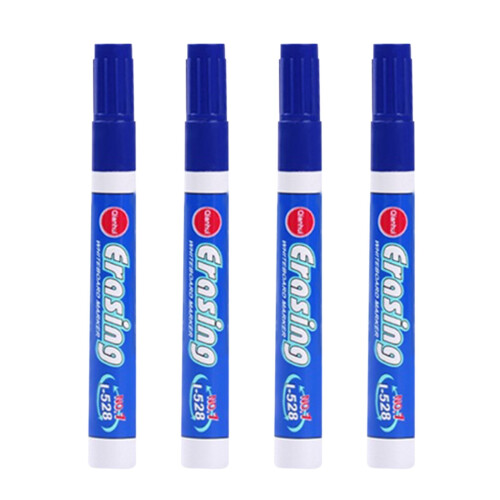 Flytande raderbara kritpennor med kulformade mejselspetsar, 4-pack