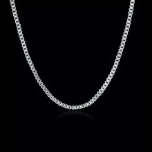 Sterling Silver Box Chain Necklace 2 mm 16 to 24 inch