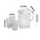 Light Luxury Cold Water Kettle 2L Cool White with 3 Cups 3