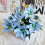 Blue Artificial Tiger Lilies Real Touch 10-Head 2