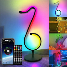 Lampe de table LED RGB intelligente, lumière d'ambiance réglable avec contrôle par application et télécommande
