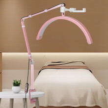 Lampe LED demi-lune pour extensions de cils, luminosité réglable de 3000K à 6000K avec support pour téléphone