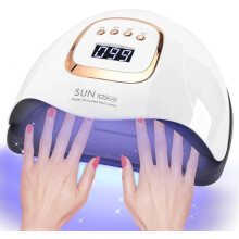 380 W:n UV-LED-kynsilamppu, geelilakkakuivain 81 helmellä, UV-kynsilamppu 4 ajastusasetuksella, LCD-näyttö