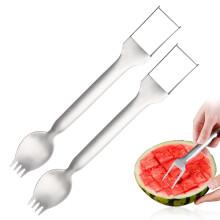 Watermelon Fork Slicer 2-in-1 Stainless Steel 2 pcs