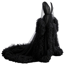 Stylish Maternity Gown with Soft Polyester Fabric-Black  US 0