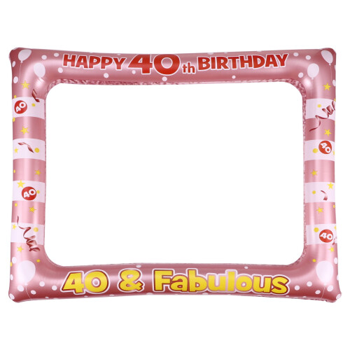 Plastic Birthday Photo Frame Pink Lightweight 1 Pc