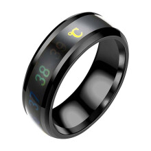 Titanium Steel Thermochromic Ring for Body Temperature