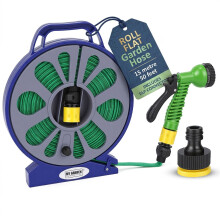 Expandable Garden Hose Pipe 50Ft Flexible Expanding Magic Hose with 7 Mode Spray Gun Tap Connector Easy Wind Reel