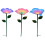 2Pcs Elegant Wrought Iron Flower Shape Garden Stake-dark blue 2
