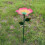 2Pcs Elegant Wrought Iron Flower Shape Garden Stake-dark blue 7