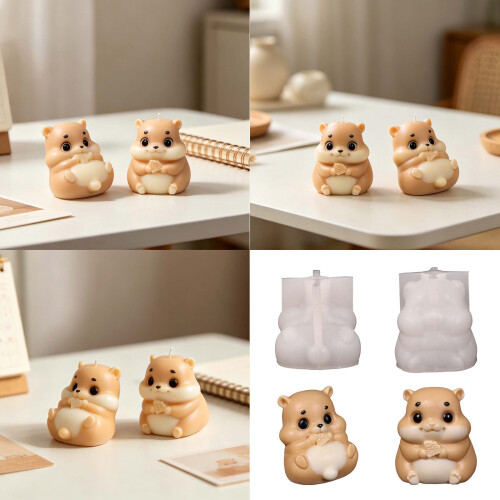 Easy Use Squirrel Candle Maker Mould Christmas Crafting-FM1732 2