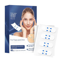 60Pcs Invisible Face Lift Tape – V-Shaped Instant Lifting Tape for Jowls & Double Chin, compatible with all skin types
