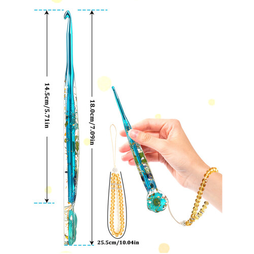 Resin Handle Crochet Needle Set With Multiple Size Included 2