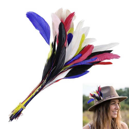 50Pcs Assorted Colored Feather 4-6Inch Natural Craft-color 2