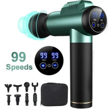 Lihashierontapistooli, jossa 99 nopeutta ja 8 hierontapäätä, 2500 mAh akku, LED-kosketusnäyttö, kivunlievitykseen