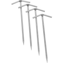 4 Stück 18 cm lange Stahl-Zeltnägel, robuste Bodenanker für Camping und Wandern