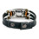Leather Bracelet Country Flag Multi-Layer Black Cowhide 3