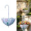 Decorative Iron Hanging Planter Unique Umbrella Shape Flower 2