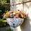 Decorative Iron Hanging Planter Unique Umbrella Shape Flower 6