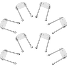 8-teiliges Set aus Edelstahl-Rollschuhhalterungsplatten mit stoßdämpfendem Befestigungsmaterial