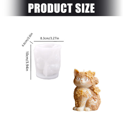 Charm Cats Shape Candle Making Tool met stevige constructie en 2