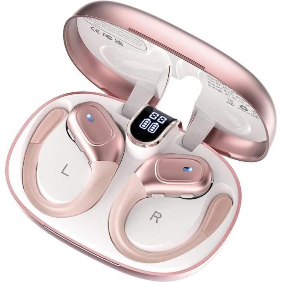 Bluetooth 5.3 Wireless Sport Headphones, 90H Playtime, Ipx7 Waterproof, With Noise Reduction Microphone, Led Screen, Compat 9174446411568