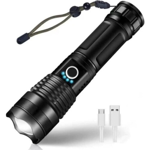 Flashlight - LED - Ultra Powerful - 4300 Lumens - USB Rechargeable - Waterproof