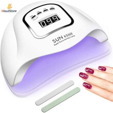 UV-kynsienkuivauslamppu, 150 W:n UV-LED-ammattimainen automaattinen kynsienkuivain, nopea kuivuminen, 4 ajastinasetusta (10 s/30 s
