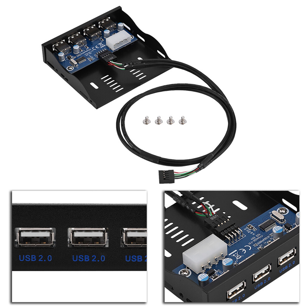 Floppy Bay To Usb 2.0 4 Port Hub Front Panel 7790334045978