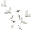Mini colombes blanches pour l'artisanat, Figurine d'oiseaux-L 1