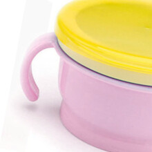 Baby Bowl Pink Blue Silicone Safe Eating Aid