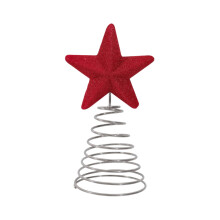 Metal Hollow Tree Topper Star Spring Base 1pc