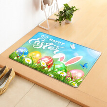 Easter Diatomite Floor Mat Quick Dry Absorbent Mat, 15.75 x 23.62 Inches (B)