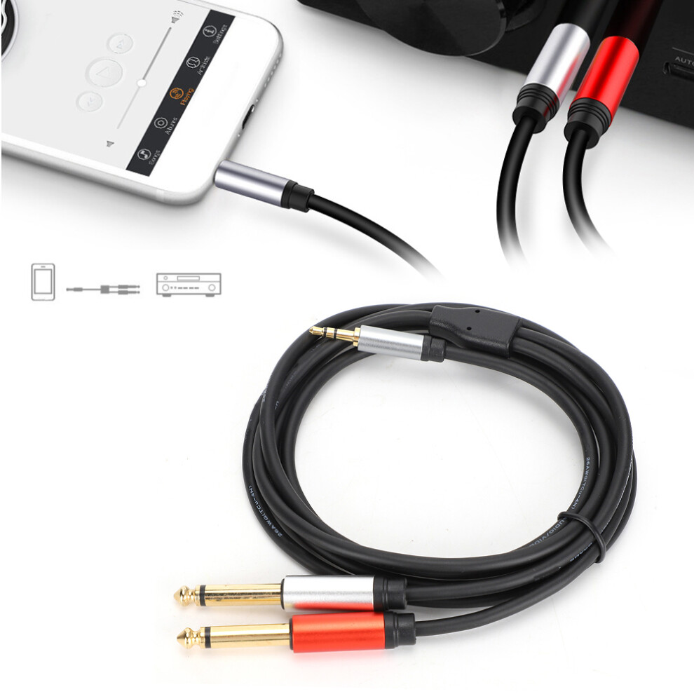 1.8M 3.5Mm To Dual 6.35Mm Audio Y-Cable 7790334527993