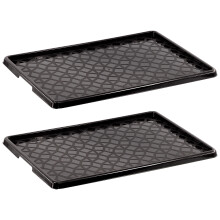 GEEZY 2 Pc Boot Trays Indoor Outdoor Plastic Shoe Mat Drip Board for Muddy Wellies