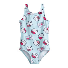 (13-14 Years, Blue) Hello Kitty Girls Character One Piece Swimsuit