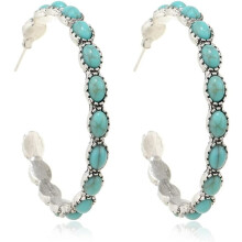 Bohemian Turquoise Geometric Drop Earrings for Women