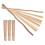 4Pcs Chocolate Bamboo Fan Skeleton DIY Foldable Fan Frame Craft Kit 1