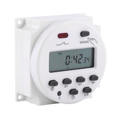 Timer digitale con display LCD, interruttore programmabile DC/AC 12V 16A 1