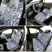 12Pcs Zebra Pattern Car Interior Set