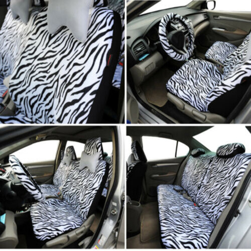 12Pcs Zebra Pattern Car Interior Set