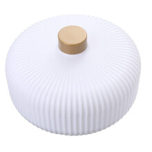 Clearance! Round Divided Serving Tray with Lid – Removable Sections for Veggies, Fruits & Snacks