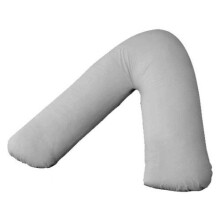 Back And Neck Support V Shaped Pillow Case (Silver Grey)